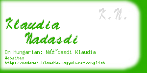 klaudia nadasdi business card